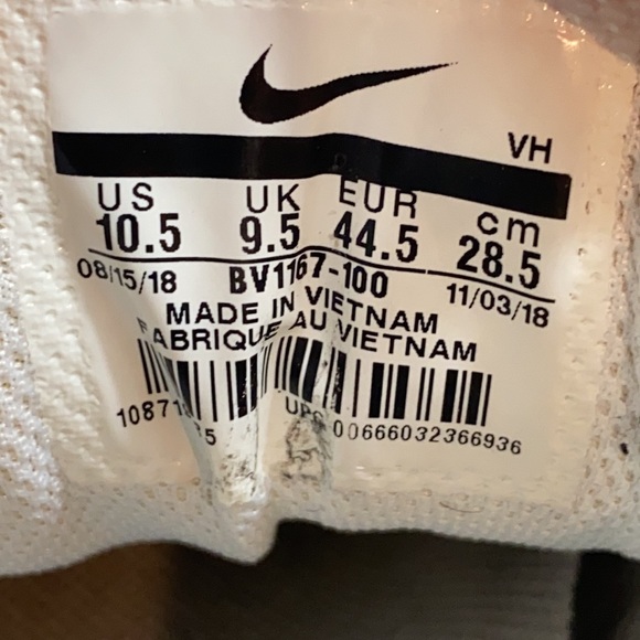 Nike Ebernon Low Triple White Leather Athletic Shoes BV1167-100 Men’s Size 10.5 - Picture 12 of 12